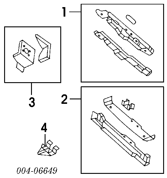 Suporte do radiador montado (painel de montagem de fixação das luzes) para Chrysler Voyager II GS 
