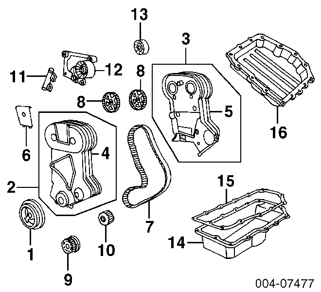 4667609 Chrysler Engrenagem de cadeia da roda dentada da árvore distribuidora de motor