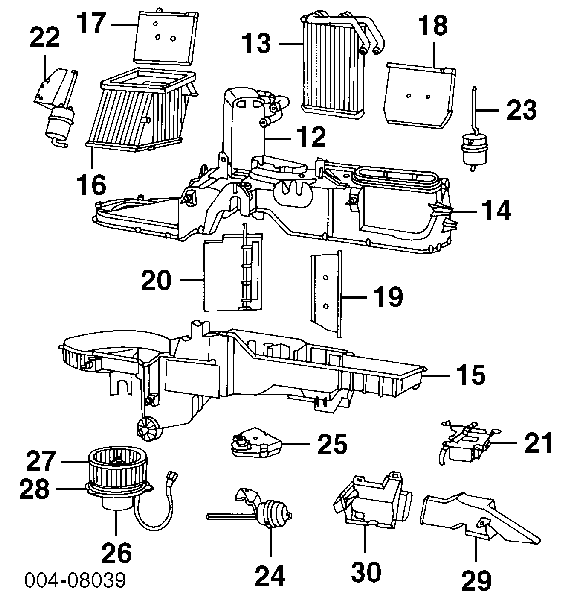 4720008 Chrysler Radiador de forno (de aquecedor)
