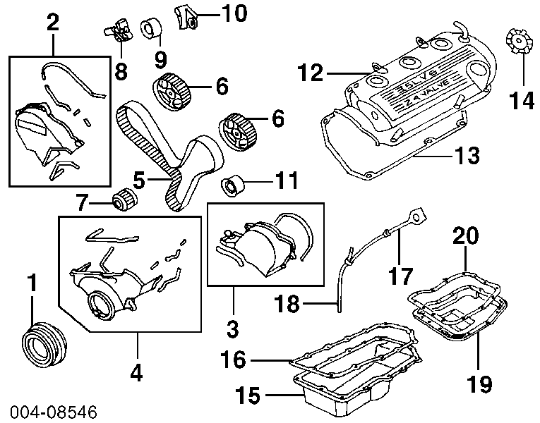 MD341830 Mitsubishi Reguladora de tensão da correia do mecanismo de distribuição de gás