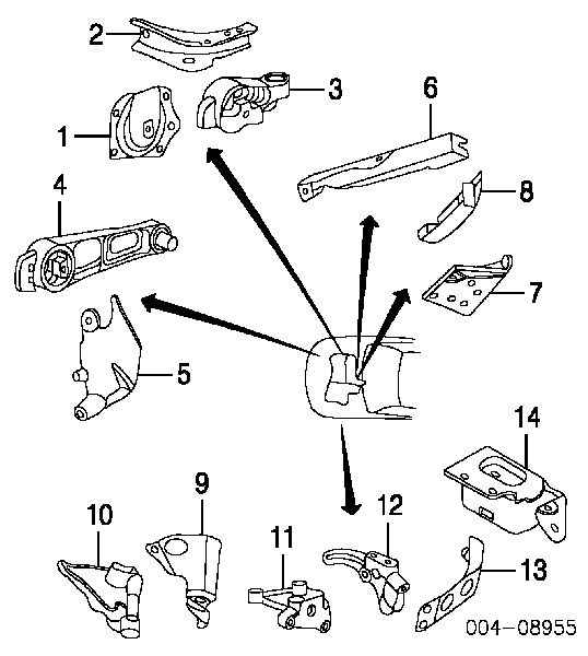 Coxim (suporte) traseiro de motor Japan Parts RU9025 preço, a partir de 46,47 USD