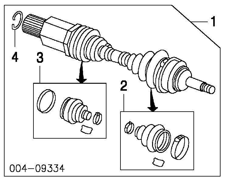 04641856AE Chrysler Semieixo (acionador) dianteiro direito