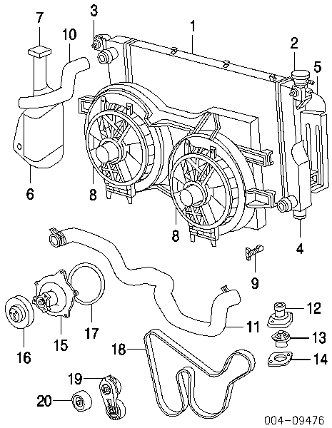 04861277AD Chrysler Reguladora de tensão da correia de transmissão