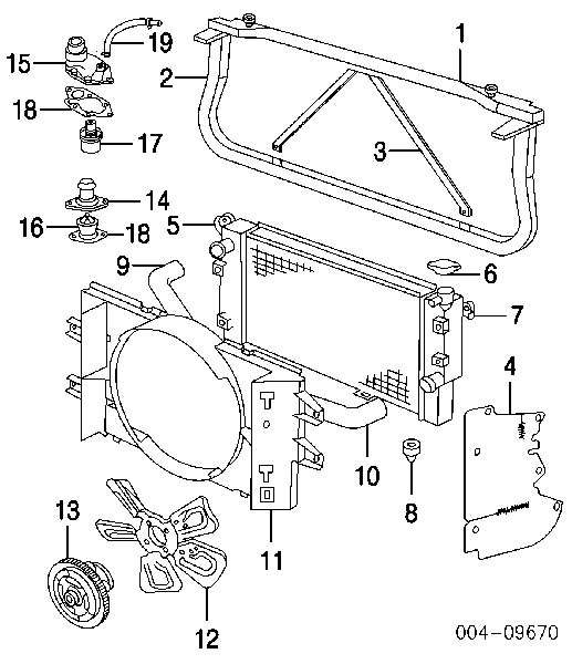 52028466 Chrysler Radiador de esfriamento de motor