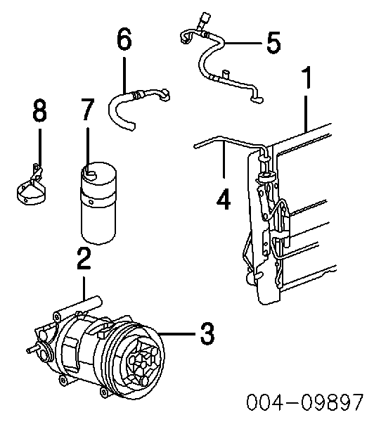 55037466AC Chrysler Compressor de aparelho de ar condicionado