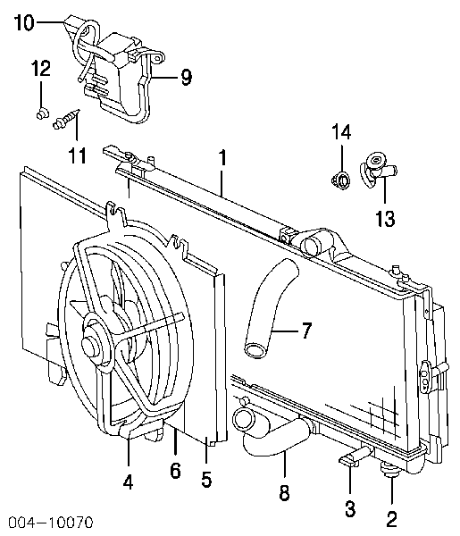 5086547AB Chrysler Radiador de esfriamento de motor