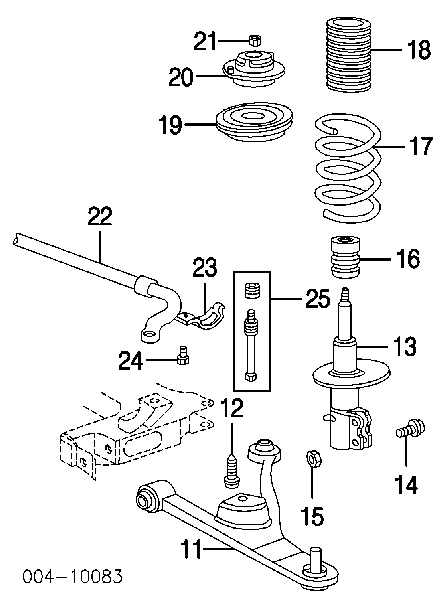 2885028040 Toyota Braço oscilante inferior esquerdo de suspensão dianteira