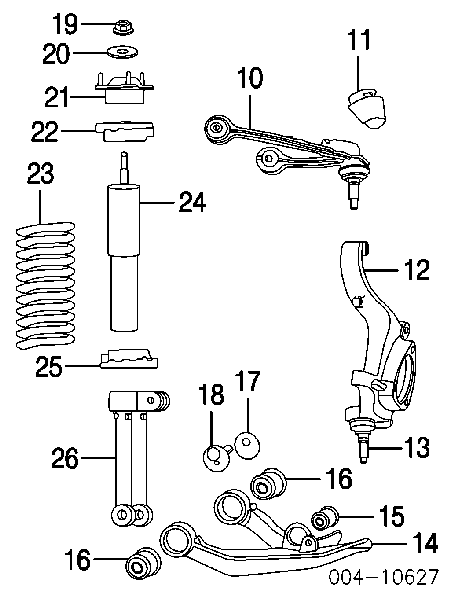 52088650AE Chrysler Amortecedor dianteiro