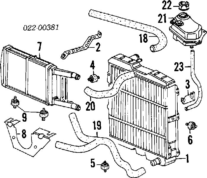 893121251G VAG Radiador de esfriamento de motor
