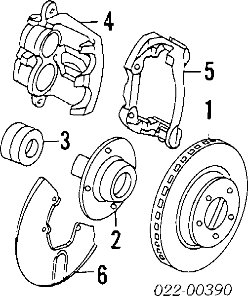 8A0407615B VAG Cubo dianteiro