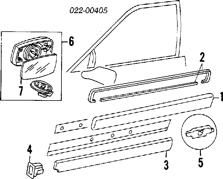 893857502H3FZ VAG Espelho de retrovisão direito