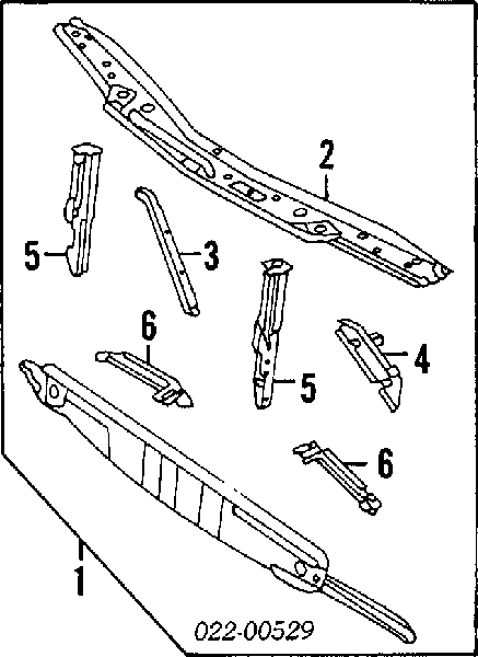 Suporte do radiador montado (painel de montagem de fixação das luzes) para Audi 100 C3 44, 44Q