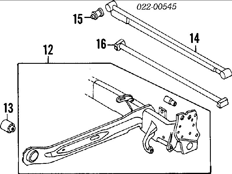 4A0500047 VAG Viga de suspensão traseira (plataforma veicular)