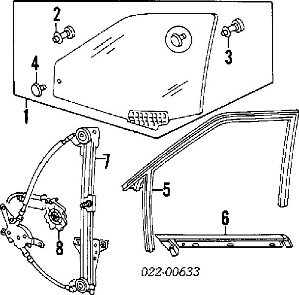 4A0959801 VAG Motor de acionamento de vidro da porta dianteira esquerda