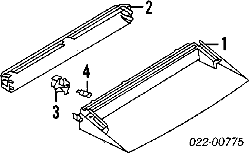 Sinal de parada traseiro adicional para Audi 80 B3 89, 89Q, 8A
