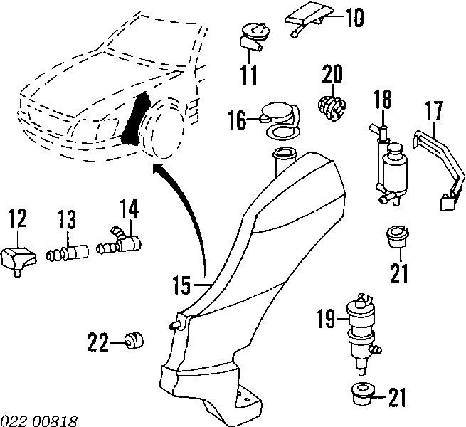 954641 Cautex Bomba de motor de fluido para lavador de vidro dianteiro