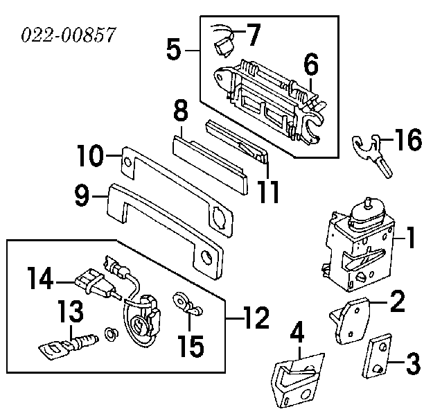  Fecho da porta dianteira esquerda Audi A6 C4 carrinha (4A5) (1994 - 1998) C4