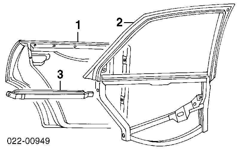 8D0833051F VAG Porta traseira esquerda