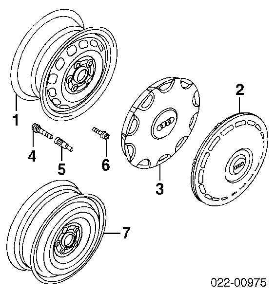 447601025S03C VAG Discos de roda de aleação ligeira (de aleação ligeira, de titânio)