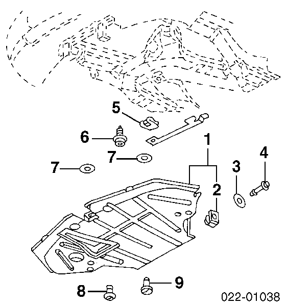 86131 3RG Porca cativa para parafuso auto-roscante