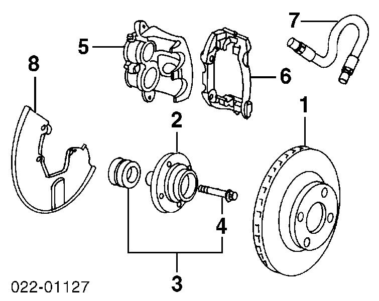 893498625E VAG Rolamento de cubo dianteiro