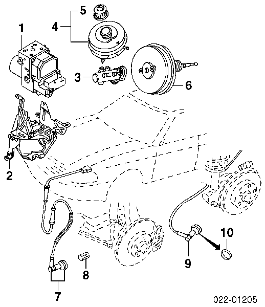 4B0927807J VAG Sensor ABS traseiro