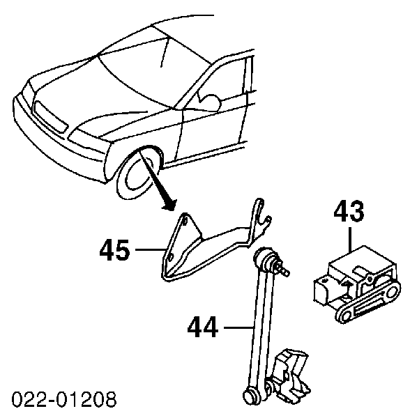 Sensor dianteiro direito do nível de posição de carroçaria VAG 8D0941299B preço, a partir de 47,81 USD
