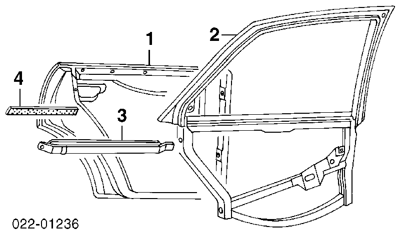 4B0833052 VAG Porta traseira direita