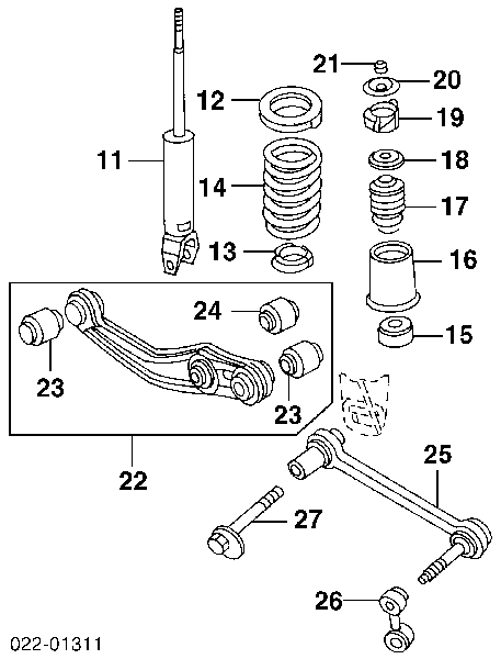 4D0511115AF VAG Mola traseira
