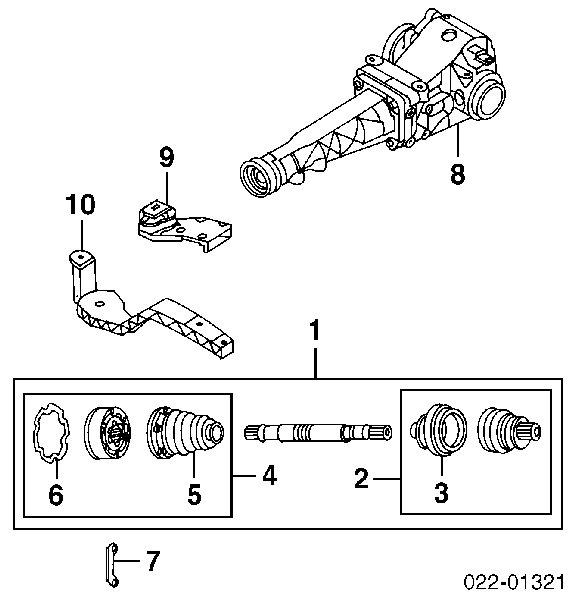 Junta homocinética interna dianteira VAG 1K0407357D