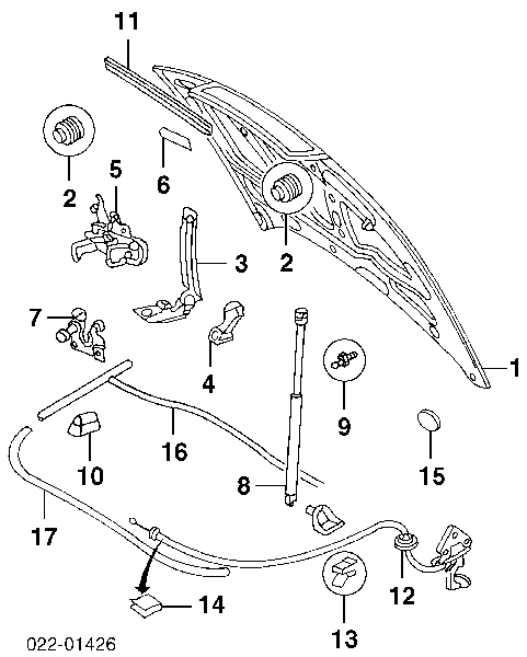 Fecho da capota Audi A6 C5 4B2, 4B4