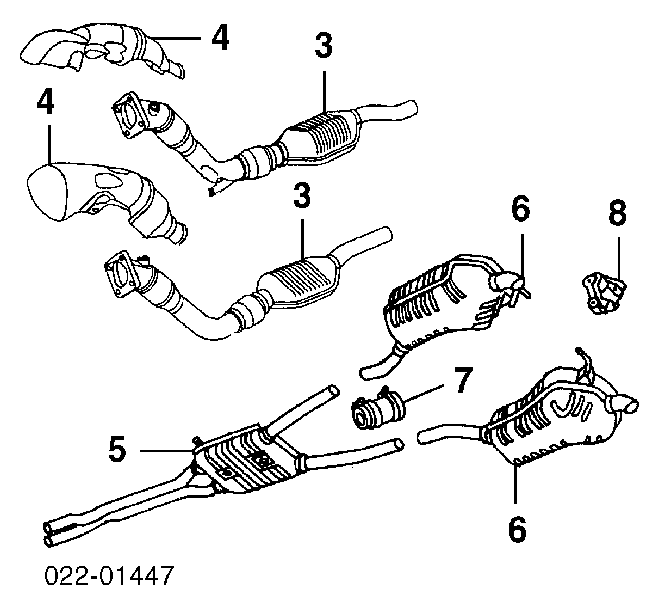 4B0253011X VAG Convertidor - catalisador