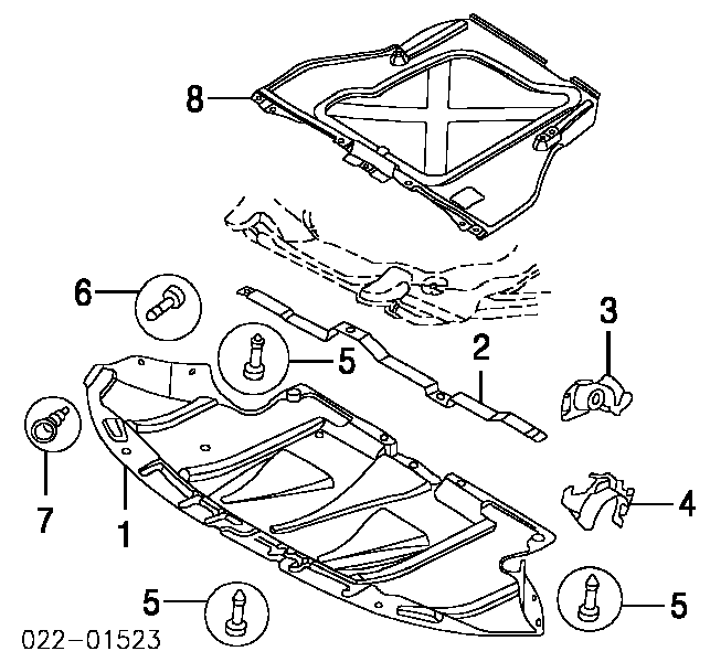 4B0863821S VAG Proteção de motor dianteira
