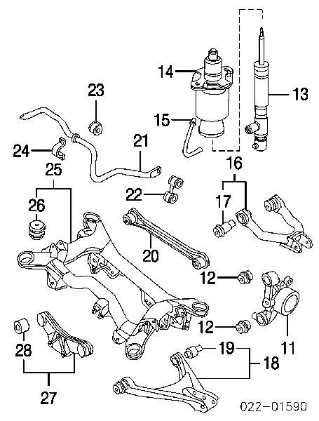 4Z7513032A VAG Amortecedor traseiro direito