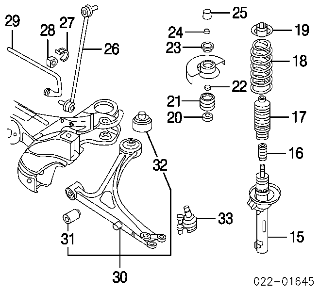 Suporte de esfera inferior VAG 8N0407365C preço, a partir de 23,59 USD