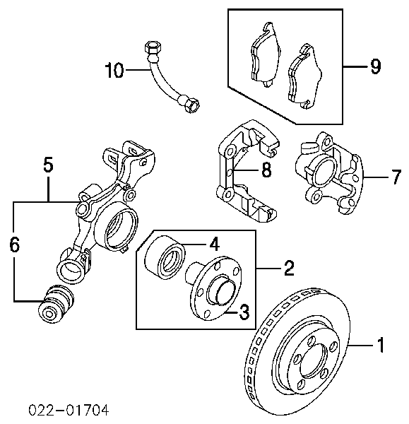Sapatas do freio traseiras de disco Volkswagen Jetta 2 19E, 1G2, 165, 167