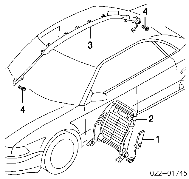 8E5880742A VAG Cinto de segurança (AIRBAG) de estore lateral direito