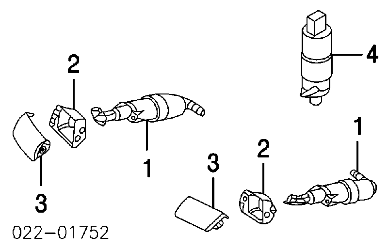 8E0955101 VAG Suporte do injetor de fluido para lavador das luzes (cilindro de elevação)