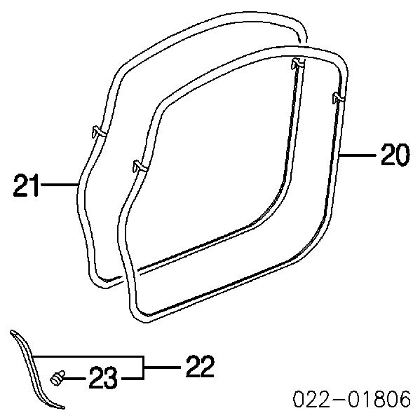 8E0837912M VAG Compactador da porta dianteira direita (na porta)