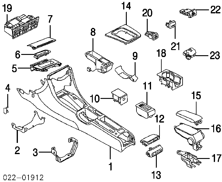  Braço de consola central Audi A6 C5 sedan (4B2, 4B4) (1997 - 2005) C5