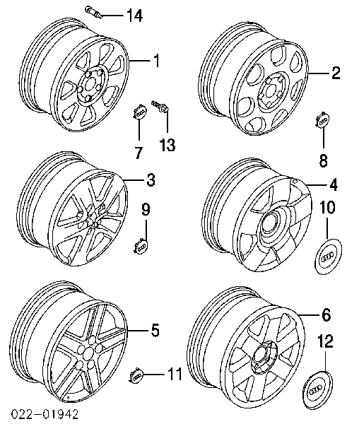 Discos de roda de aleação ligeira (de aleação ligeira, de titânio) VAG 8E0601025BC preço, a partir de 110,67 USD