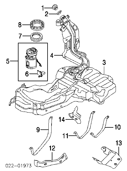 Sensor do nível de combustível no tanque Audi A4 B7 8EC