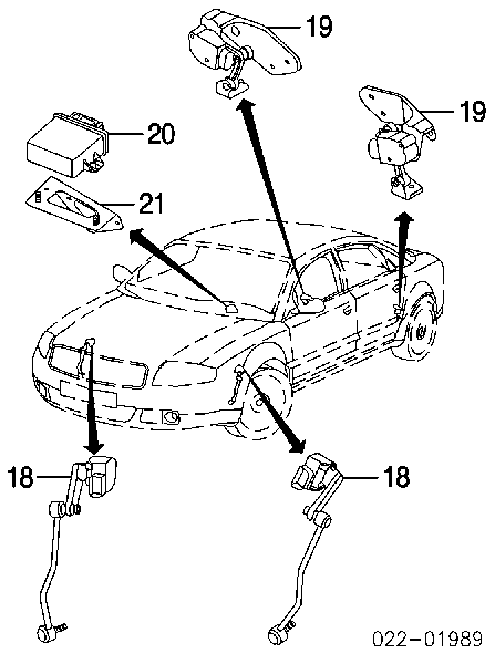 4E0941286F VAG Sensor dianteiro direito do nível de posição de carroçaria