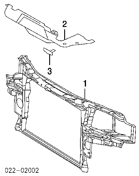 Suporte do radiador montado (painel de montagem de fixação das luzes) Audi A8 D3 4E2, 4E8