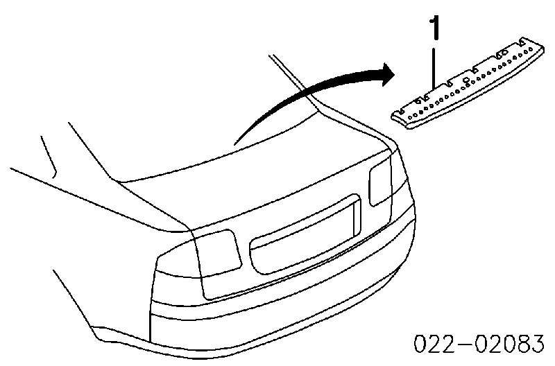 Sinal de parada traseiro adicional para Audi A8 D3 4E2, 4E8