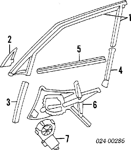 Mecanismo de acionamento de vidro da porta dianteira esquerda para BMW 7  E32