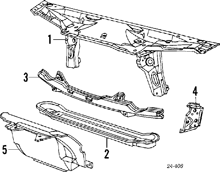 41131978181 BMW Suporte do radiador montado (painel de montagem de fixação das luzes)