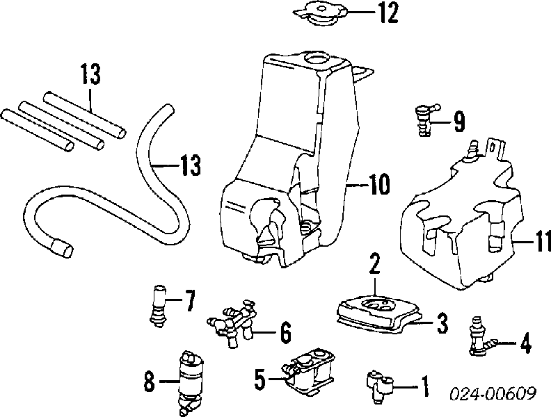 61671378616 BMW Injetor de fluido para lavador da luz dianteira