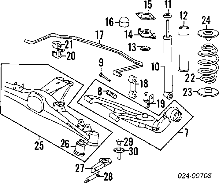 33521127491 BMW Amortecedor traseiro