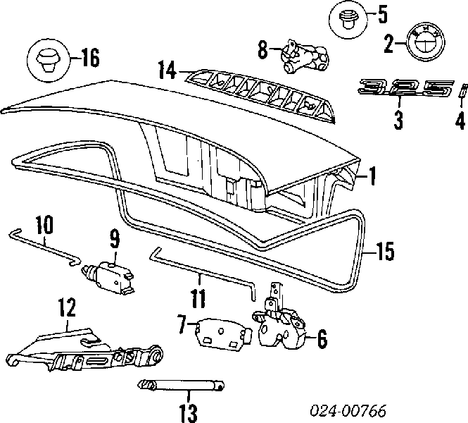 51241960861 BMW Fecho de tampa de porta-malas (de 3ª/5ª porta traseira)